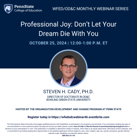 46. Professional Joy: Don't Let Your Dream Die With You